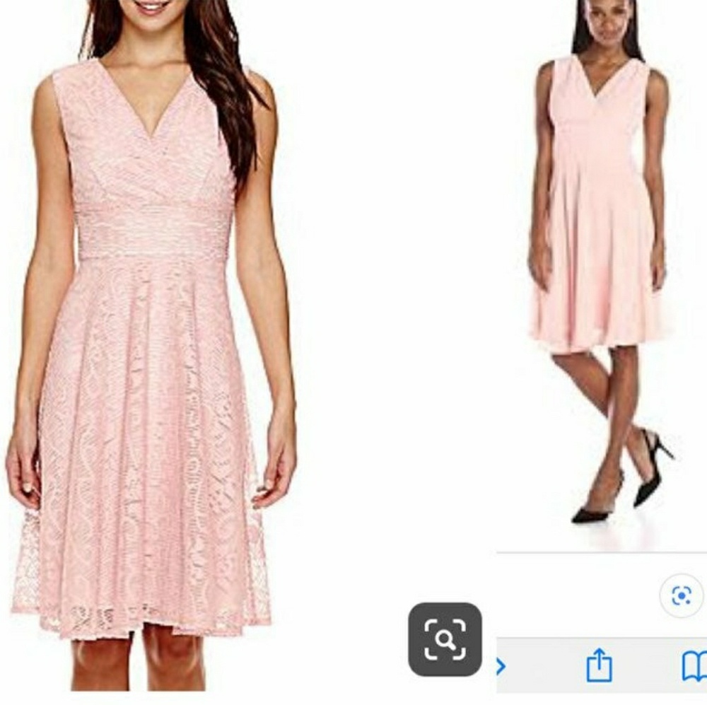 Sangria Size 10 Pink Lacy Homecoming Dress